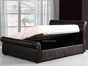 Luxury Black Ottoman Chesterfield Bed