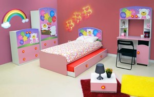 Pink Bear Bed And Bedroom Furniture Set