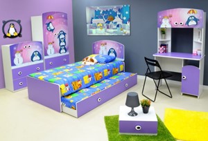 Lilac Guest Bed And Kids Bedroom Furniture Set