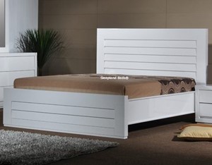 Bella White Modern Bed Frame