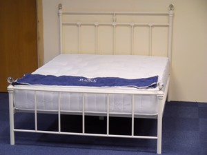 Isabelle Small Double Cream Metal Bed Frame
