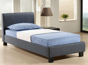Single Grey Fabric Bed Frame