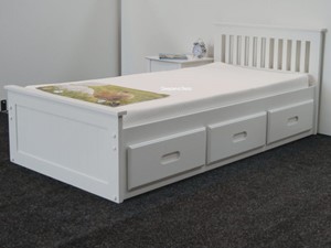 Single White Storage Beds