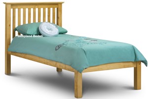 Pine Wooden Bed Frame With Low Footend