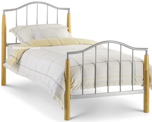 Metal And Wood Single Bed Frame