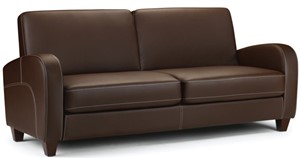 Brown three seater sofa