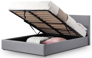 Fabric lift up ottoman bed
