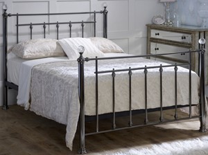 Black chrome king size bed frame