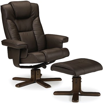 Recliner Swivel Chair and Footstool