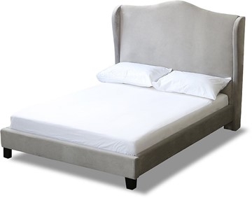 Signature Chateaux Silver Velvet Bed Frame