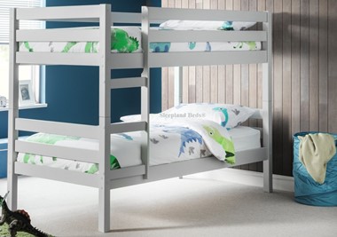 Grey wooden bunk beds