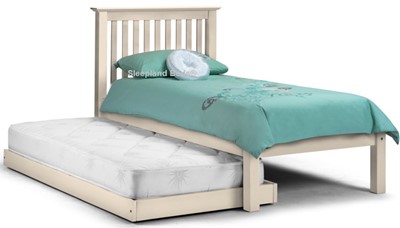 Single White Bed Frame With Hideaway Guest Bed