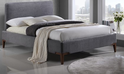 Durban Grey Fabric Upholstered Bed Frame