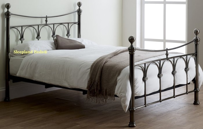 Metal Frans Bed Kingsize Sleepland Beds, Vintage King Bed Frame Wood