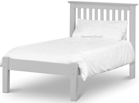 Bacella Grey Wooden Bed Frame With Low Footend - 3ft Single