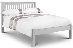Bacella Grey Wooden Bed Frame With Low Footend - 4ft6 Double