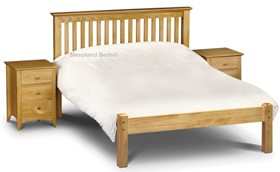 Bacella Pine Wooden Bed Frame With Low Footend - 5ft Kingsize