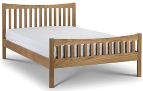 Bramo Solid Oak Wood Curved Bed Frame - 5ft Kingsize