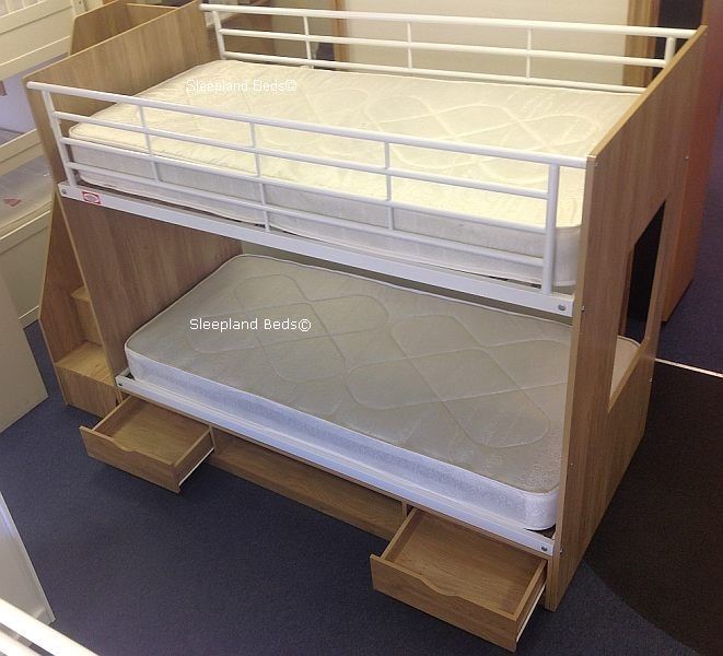 Cameo Deluxe Haxby Bunk Beds With, Bunk Bed With Shelves Underneath