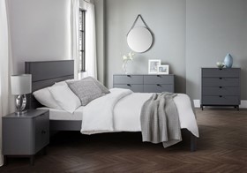 Christy Grey Bedroom Furniture - Bedside - Chest Of Drawers - Wardrobe