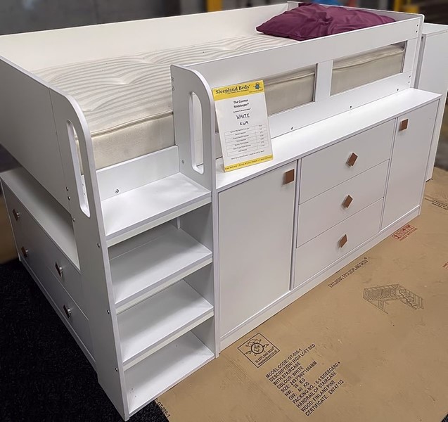 Cosmos White Childrens Midsleeper Cabin, Are Cabin Beds Safe For Toddlers