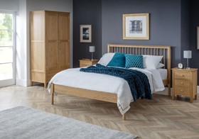 Cotswold Oak Wooden Bed Frame By Julian Bowen - 5ft Kingsize