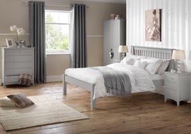 Estiva Grey Bedroom Furniture Range - Wardrobe Chest Bedside