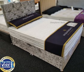 Gel Infusion Latex 1500 Pocket Sprung Divan Bed - 3ft Single