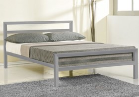 Grey Metal Evron Bed Frame - 4ft6 Double