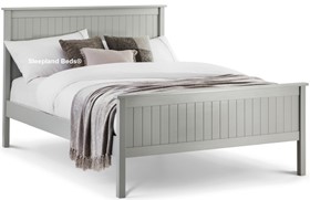 Grey Wooden Mavelle Bed Frame With New England Design - 5ft Kingsize