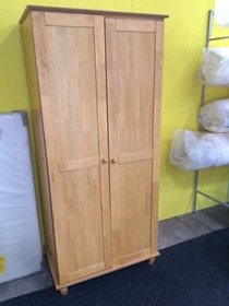 Hardwood Maple Bedside Or Two Door Wardrobe