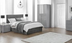 High Gloss Grey Flavia Bedroom Furniture Range