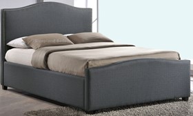 Inspire Brunswick Grey Fabric Side Opening Ottoman Storage Bed - 5ft Kingsize