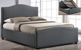 Inspire Brunswick Side Opening Ottoman Bed - Grey Fabric - 4ft6 Double