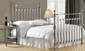 Inspire Edward Chrome Metal Bed Frame - 5ft Kingsize