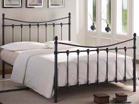 Inspire Florida Black Metal Bed Frame With Decorative Shells - 3ft Single