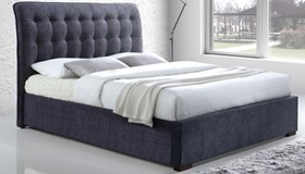 Inspire Hamilton Dark Grey Fabric Bed Frame - 4ft6 Double
