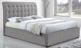 Inspire Hamilton Light Grey Fabric Bed Frame - 4ft6 Double