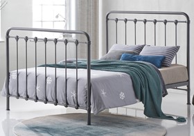 Inspire Havana Black And Silver Speckled Metal Bed Frame - 4ft Small Double