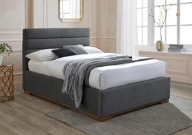 Inspire Mayfair Dark Grey Fabric Ottoman Bed - 4ft6 Double
