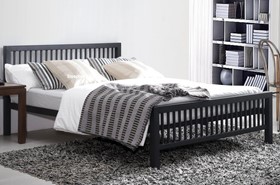 Inspire Meridian Black Metal Bed Frame - 4ft Small Double