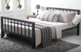 Inspire Metro Black Metal Bed Frame - 4ft Small Double