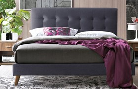 Inspire Novara Dark Grey Fabric Bed Frame - 5ft Kingsize