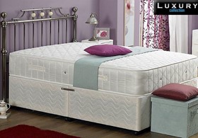 Jade Luxury Sprung Double Divan Bed - 4ft 6" Double