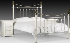 Julian Bowen Victoria White Metal 5ft Bed Frame - Traditional Beds
