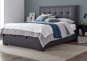 Kaydian Falstone Ottoman Bed - Slate Grey Fabric - 6ft Super Kingsize