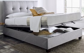 Kaydian Walkworth Ottoman Bed | Marbella Grey Fabric - 4ft6 Double
