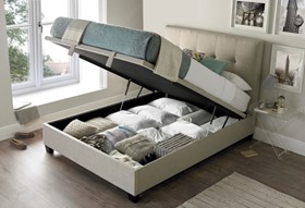 Kaydian Walkworth Storage Bed - Oatmeal Fabric - 4ft6 Double