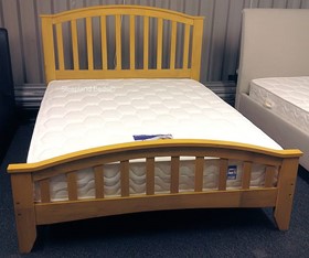 Knightsbridge Solid Wooden Bed Frame In Maple - 5ft Kingsize