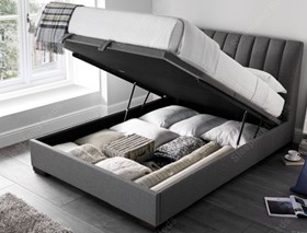 Lanchester Grey Fabric Ottoman Storage Bed By Kaydian - Kingsize